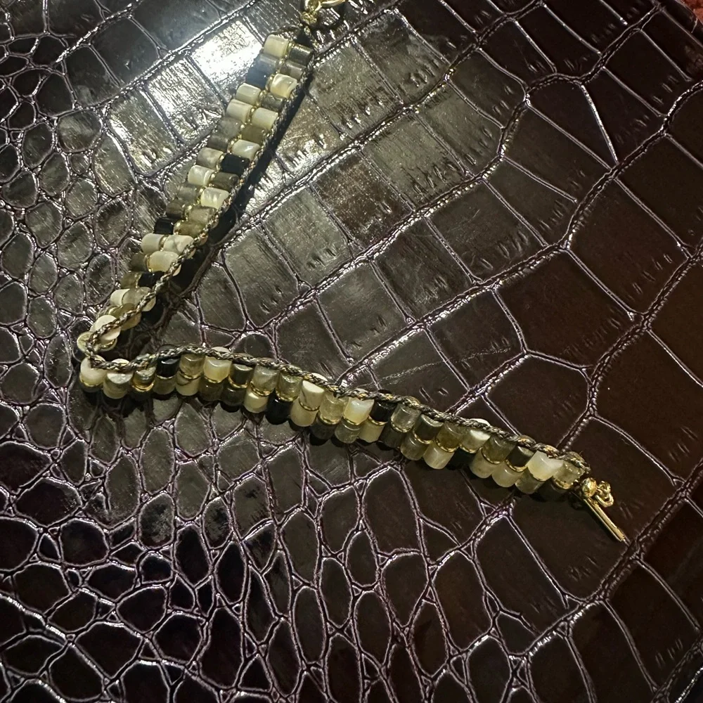 Kendra Scott Bree Gold Beaded Bracelet | Neutral | New Without Tag - Picture 3 of 3